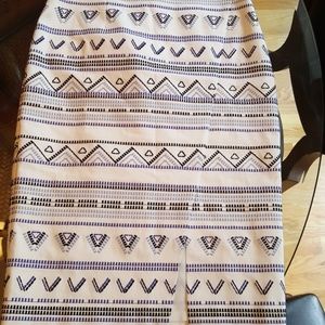 White House Black Market Embroidered Skirt